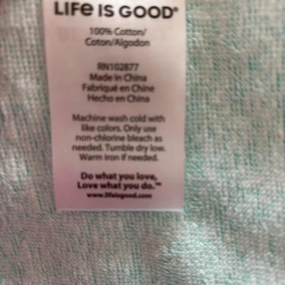 NWT Life is Good Rocket Dog hammock palm trees turquoise Beach Towel 34 X 64